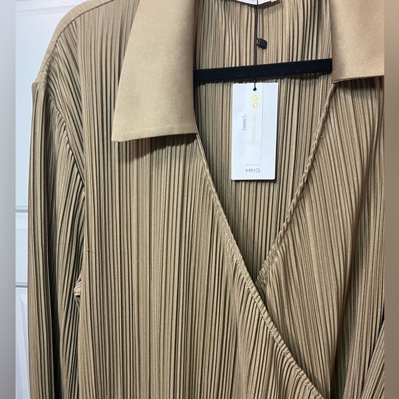 NWT Mango Pleated Wrap Dress - Picture 11 of 13